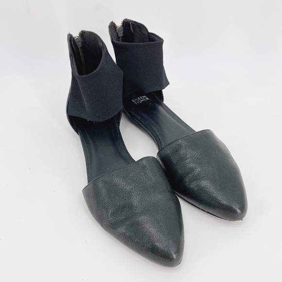 Eileen Fisher Black Allot Pointed Toe Flats